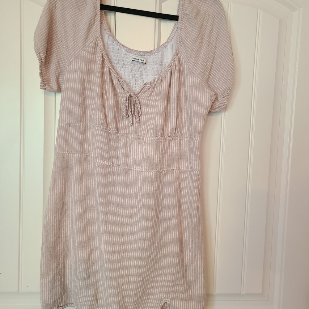 Abercrombie & Fitch Beige Striped Blouse